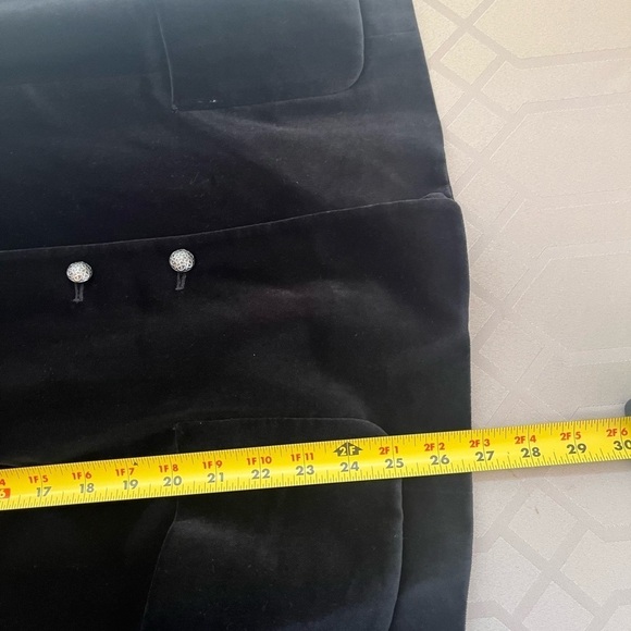 Talbots Black Velvet Cotton Silk Blend Blazer Jacket Plus Size 18W - Picture 7 of 7